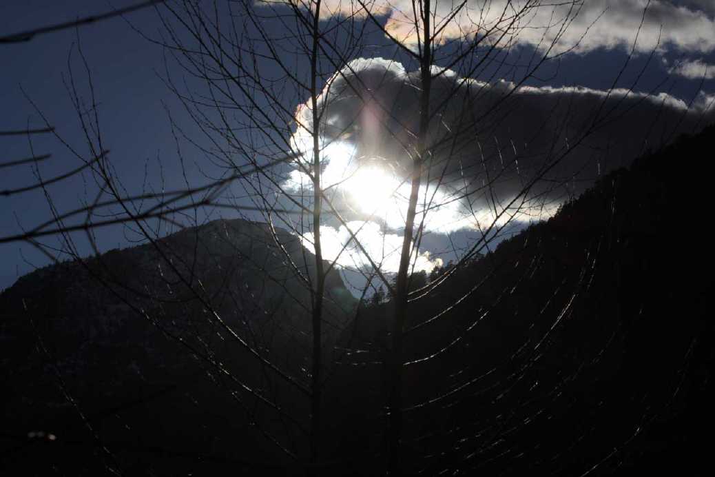 Sonnenuntergang in den Bergen